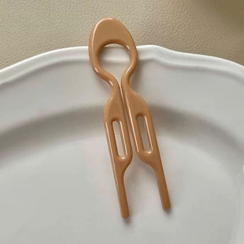 12PCS French Twists Hairpins Practical Plastic U Shaped Pins Hair Accessories For Secure Updos Fine To Long Hair