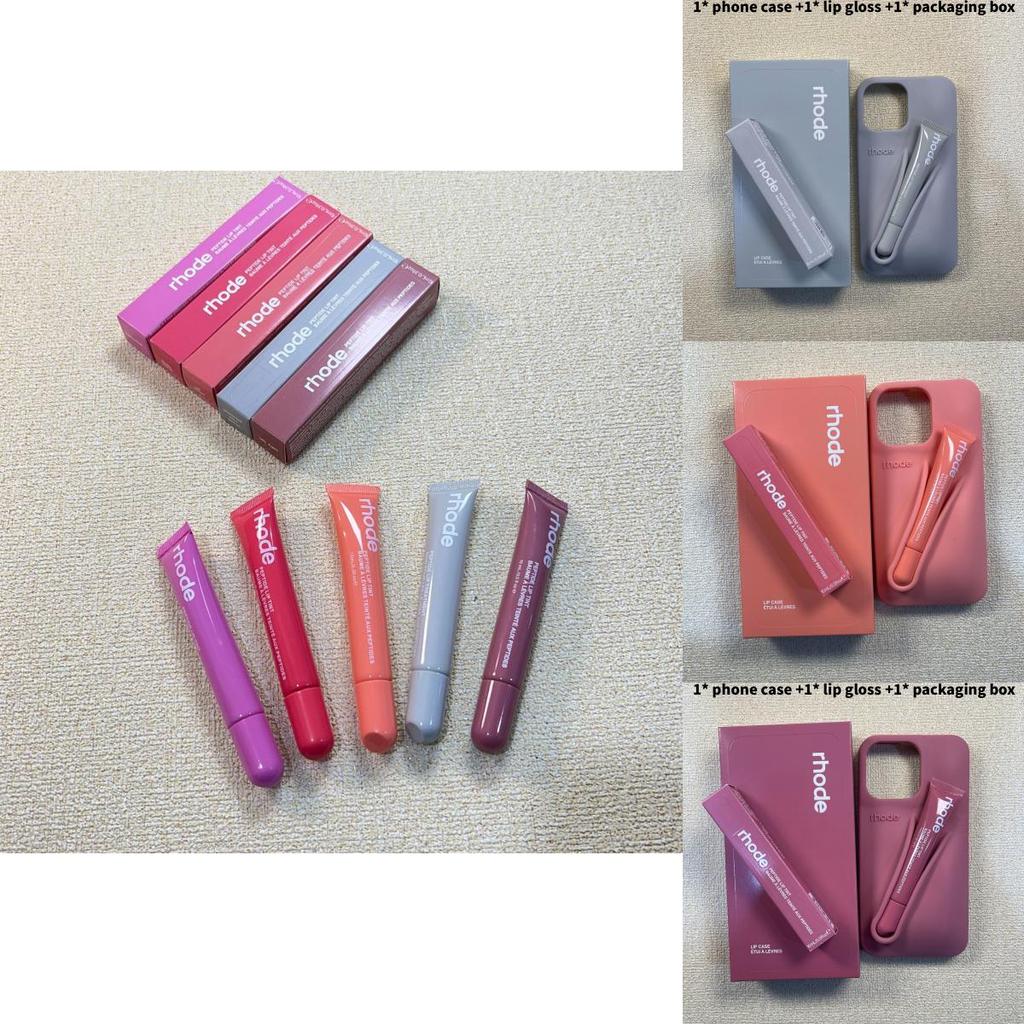 Rhode Lipgloss Silikon Handyhülle Für iPhone 14 Plus Mit Stoßfesten Eigenschaften