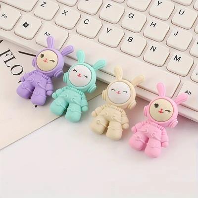 5 pezzi durevole astronauta gomma mini novità cancelleria scuola forniture animali gomme scuola