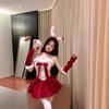 Christmas wear female bunny uniform suit red tube top New Year's Eve robe temperament atmosphere sexy dress
