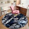 Jujutsu Kaisen Print Round Rug, Washable Floor Carpet, For Entryway Dorm Laundry Room Office Study, Home Decor Birthday Christmas Gift