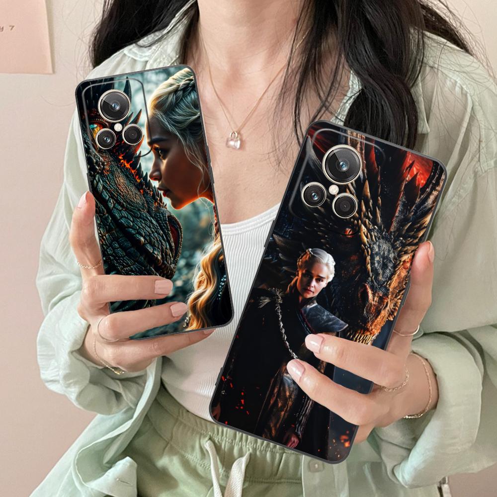Dragon Queen Matte TPU Mobile Phone Case for Realme GT 8 Neo Pro C75 73 71 C67 65 C55 53 C35 31 C20 15 Colorful Cover