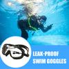 Adults Wide View Swim Goggles with Earplugs Waterproof No Leakage Anti-Fog Men Women Swimming Goggles Diving Snorkeling Equipment