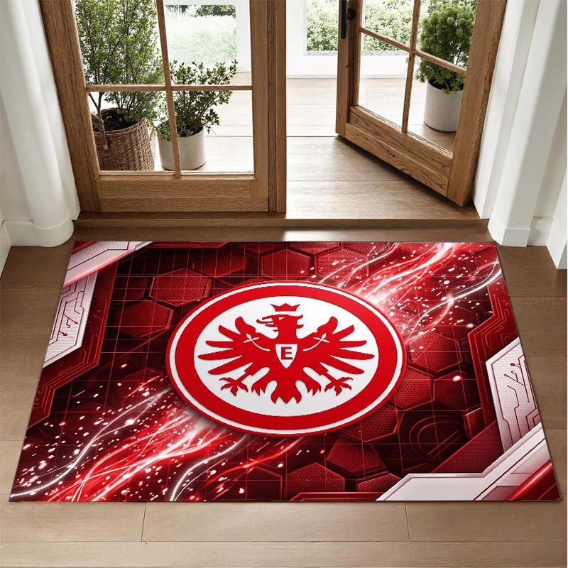 Eintracht Frankfurt Football Design Crystal Velvet Rug Soft Decorative Mat for Bedroom Entrance