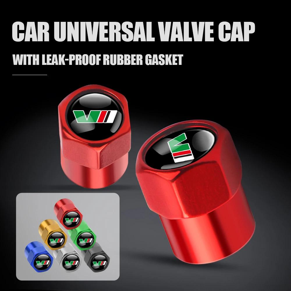 2025 New 4Pcs Car Emblem Tire Valve Covers Dust Caps For Skoda S VRS VII Octavia Superb A5 A7 3 Kodiaq Fabia Rapid Kamiq Yeti Ka