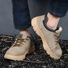 Oulylan Steel Toe Labor Footwear For Four Season Men Anti Slip Breathable Safety Shoes Outdoor Anti Puncture Protection Boots