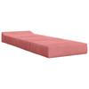 Folding Sofa Bed Pink 200 x 70 x 15 cm Velvet