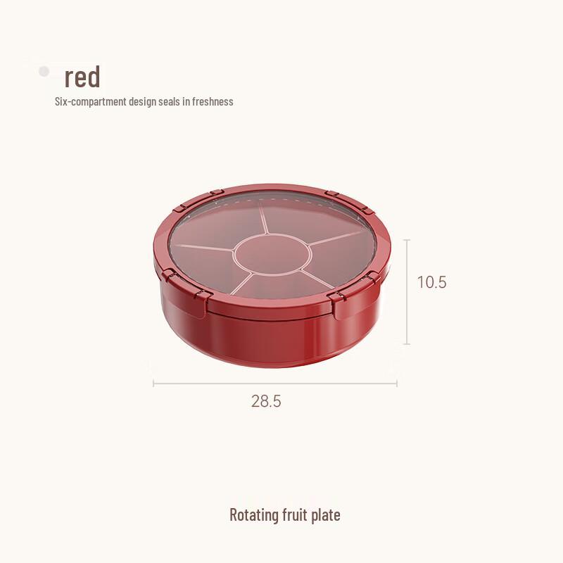 Rotating Divided Fruit and Snack Plate