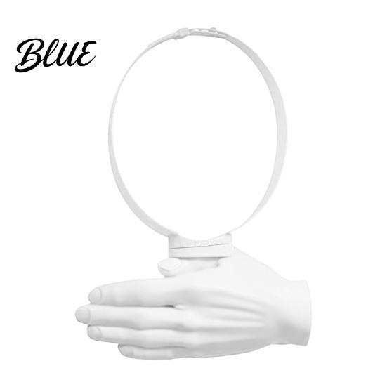 Summer Sun Hat 3D Printed Head-Mounted Visor UV Protection Ergonomic Hands-free Palm Design Wearable Head Mount Shade Cap with Open Frame Breathable