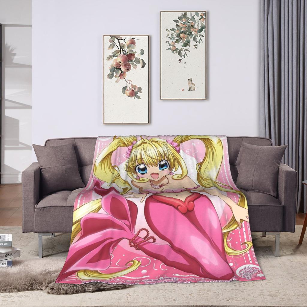 Mermaid Melody Pichi Pichi Pitch Flannel Blanket Winter  Soft Durable Bedding Throws Street Trend Bedspread Sofa Bed Cover