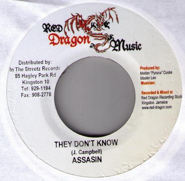 7inch Record ASSASSIN - They Don't Know None Red Dragon Musi 2004 Jamaica Reggae, Ska & Dub Used