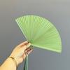 Chinese Style Tassel Folding Fan Solid Color Kimono Fan Elegant Handheld Fans  Wedding Party Decor