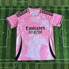 Mens Pink Bamboo Fiber Soccer Jersey Short Sleeve Football Shirt Adult Fans Wear