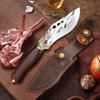 Kitchen Knives Handmade Boning Knife Vegetable Meat Cleaver Bone Fruit Portable Peeling Knife with Sheath Solid Wood Handle