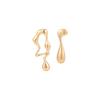 European and American jewelry liquid irregular geometric stud earrings sweet and cool personality design sense simple alloy water drop earrings
