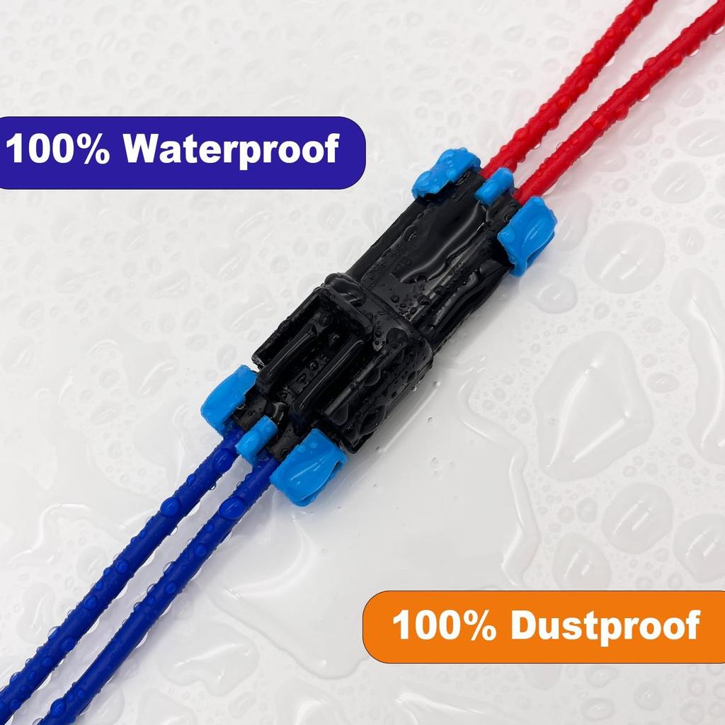 Connecteur 2 broches 14-12 AWG Kit de connecteurs Weather Pack Connecteurs électriques automobiles étanches 2 fils Connexion et déconnexion rapides (6 ensembles)