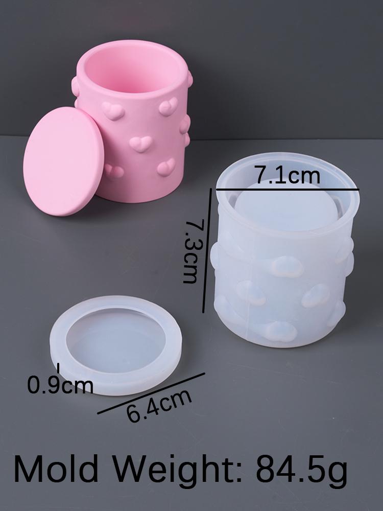 

Коробка для хранения украшений своими руками с крышкой, силиконовая форма, ручная работа, форма в виде сердца, стакан для свечи, ароматическая банка, формы из гипса и смолы, домашний декор, инструменты для рукоделия