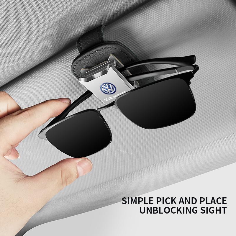 Bil Solskjerm Brilleboks Solbrilleklemme Kort Billett Holder Stativ For Volkswagen Golf-6 7 4 5 POLO Passat B5 B6 B7 T4 T5 Tiguan Jetta Gol