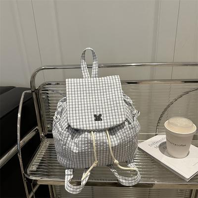 Drawstring Fashionable Large-capacity Backpack 2025 Summer New Versatile Ins Leisure Bag This Year's Popular School Bag