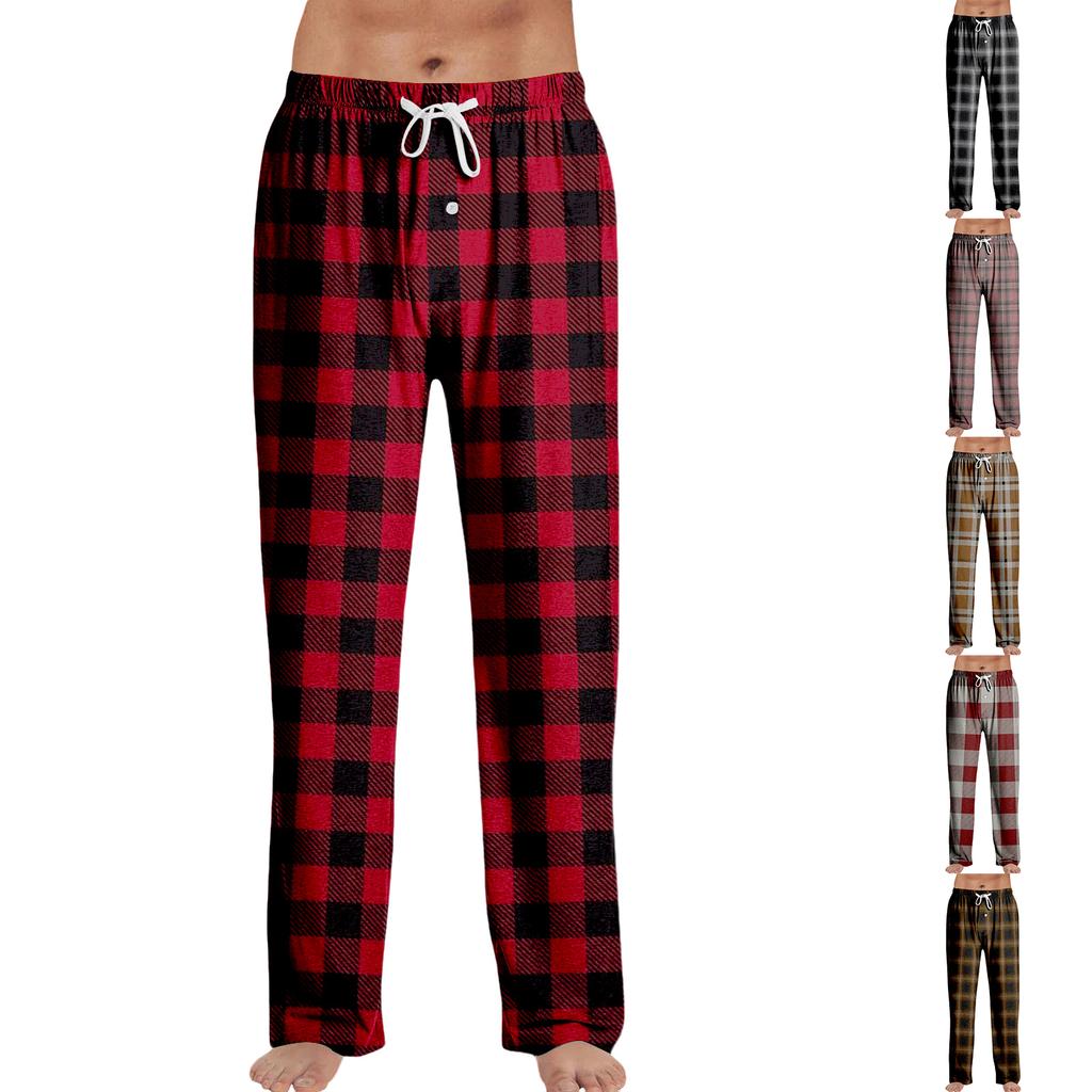 Stripe Pajama Pants Sleepwear Casual Drawstring Elastic Waist Pants Comfy Straight Yoga Loose Trousers