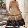 Women's Dress Casual Flowy Dresses  R-neck Vocation Boho Beach Sundress