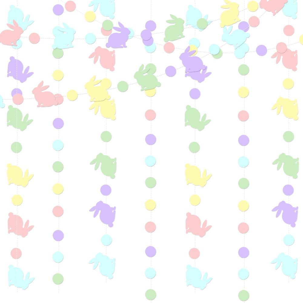 1pc Happy Easter, Rabbit Carnival Party Floral Pendant Easter Birthday Party Decoration, Rabbit Flag Banner,Party Banner, Banner