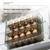 Food-Grade PET Egg Storage Box, 30-Egg Capacity, Flip Refrigerator Door Shelf