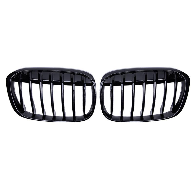 For BMW X1 F48 F49 Glossy Black Grille Car Front Kidney Grill Grilles Racing Grills Single Line Grille 2016-2019 Accessories