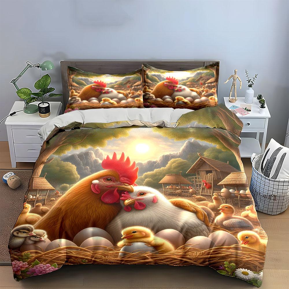 "Cozy Farmyard Bliss" Bedding sets Duvet covers Pillowcases(1* Duvet Cover 2* Pillowcases without duvet insert)