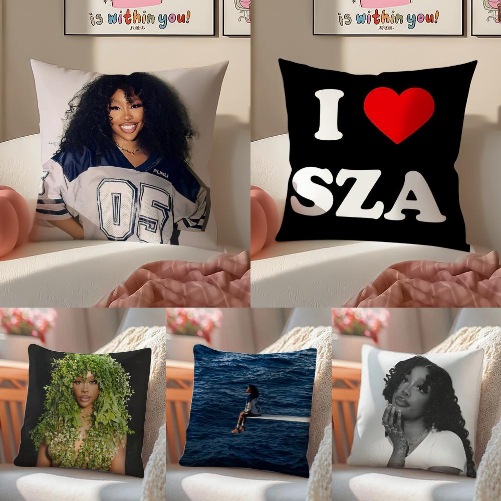 Hot Cool RB Singer SSSZA Cushion Cover Pillowcase Short Plush Invisible zipper Room Sofa Cushion Cover