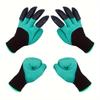 Garden Gloves with Claws for Digging and Planting - Pair, Puncture-Proof Latex Gardening Gloves,Suitable for Flower and Vegetable Gardening