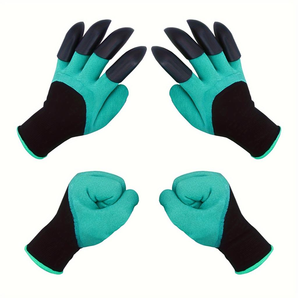 Garden Gloves with Claws for Digging and Planting - Pair, Puncture-Proof Latex Gardening Gloves,Suitable for Flower and Vegetable Gardening