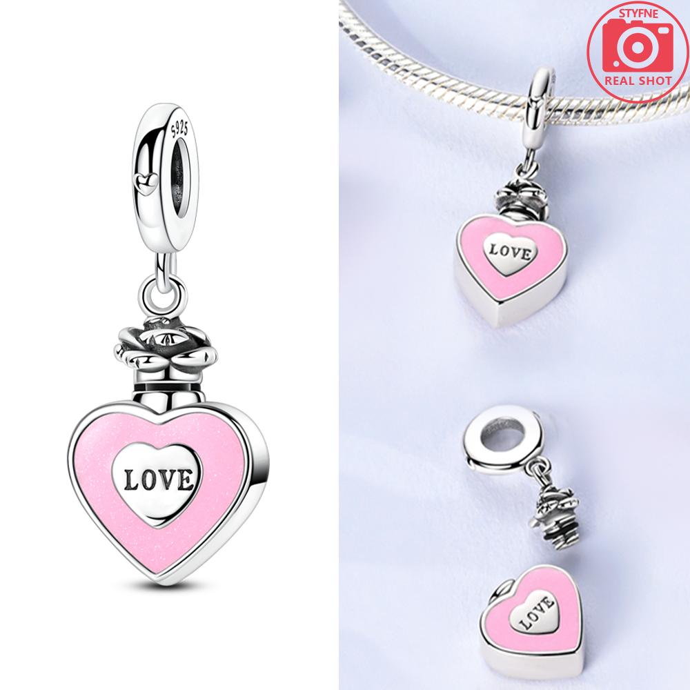 Original Bead Copper Inlaid Zirconium Bowknot Love Heart Balloon Charms Pendants Fit Bracelet Diy Jewelry Marking