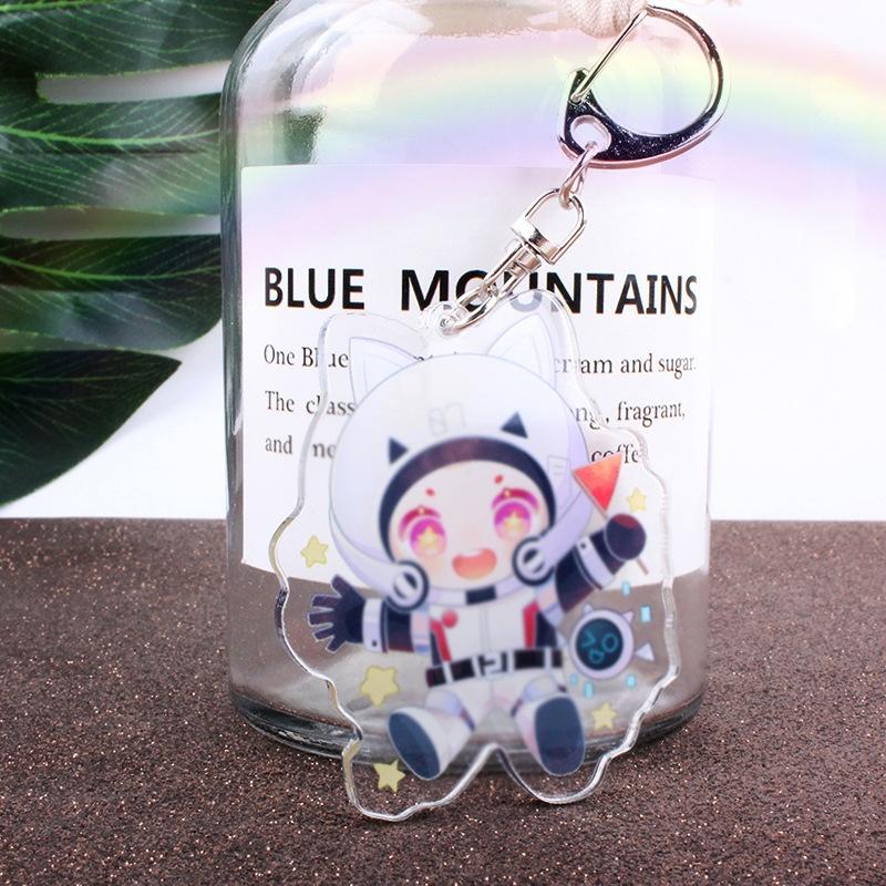 

Анимированные акриловые двухслойные мезонинные подвесные брелки Comic Con, брелоки для ключей