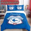 3-teiliges Bettbezug-Set (1 * Bettbezug + 2 * Kissenbezug, ohne Kern), Maßgeschneidertes Cardiff City FC Muster Bettwäsche Set, Heim Schlafzimmer Dekor Geschenk