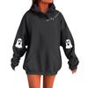 Women's Solid Color Long Sleeve Casual Halloween Print Pullover Hooded Sweatshirt