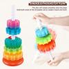 Rainbow Rotating Tower Toy Enlightenment Infant Cognition Early Education Geometric Stacking Music Intellectual Circle