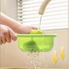 Double-layer Resistant Sink Strainer Leftover Drain Basket Fruit and Vegetable Washing Basket Hanging Drainer Rack Kitchen Accessories Storage Box