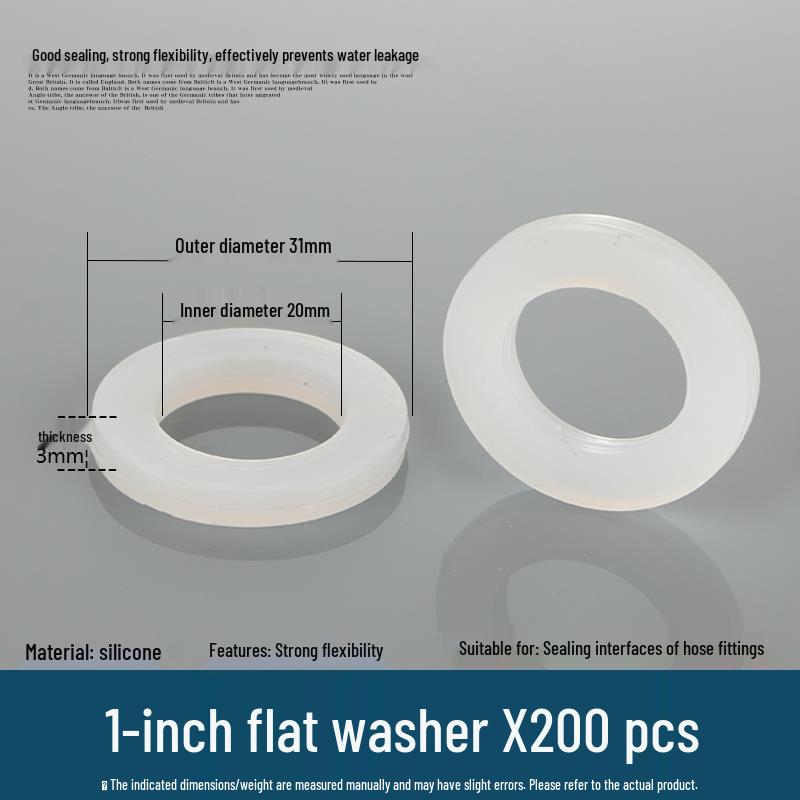Silicone Rubber Gasket for Water Heater Inlet Pipe: Flat Washer & Corrugated Pad