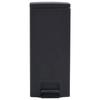 VidaXL Poubelle à pédale anti-empreinte 30 L Noir Acier inoxydable 149573