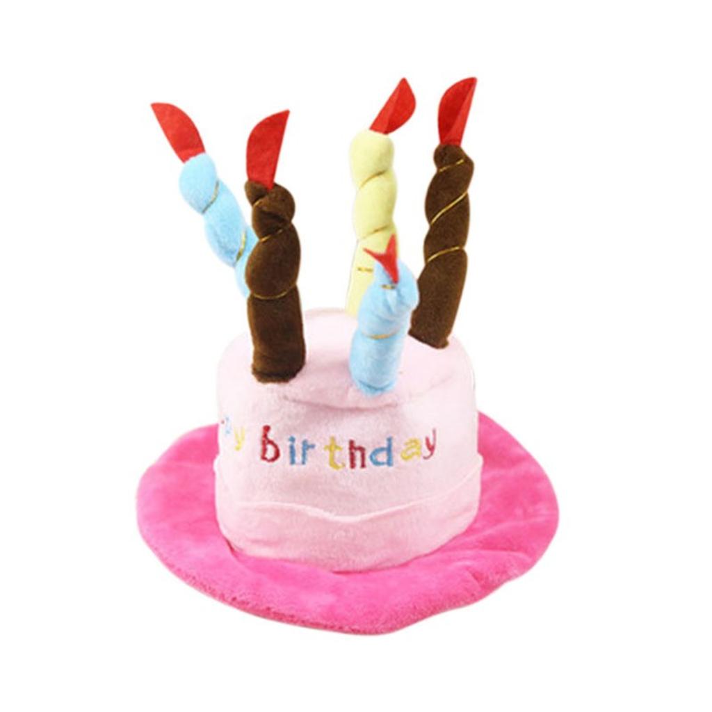 Pet Birthday Hat Party Accessory Adjustable Size Soft Fabric Comfortable Fit Suitable for Small Medium Large Pets Celebration Use