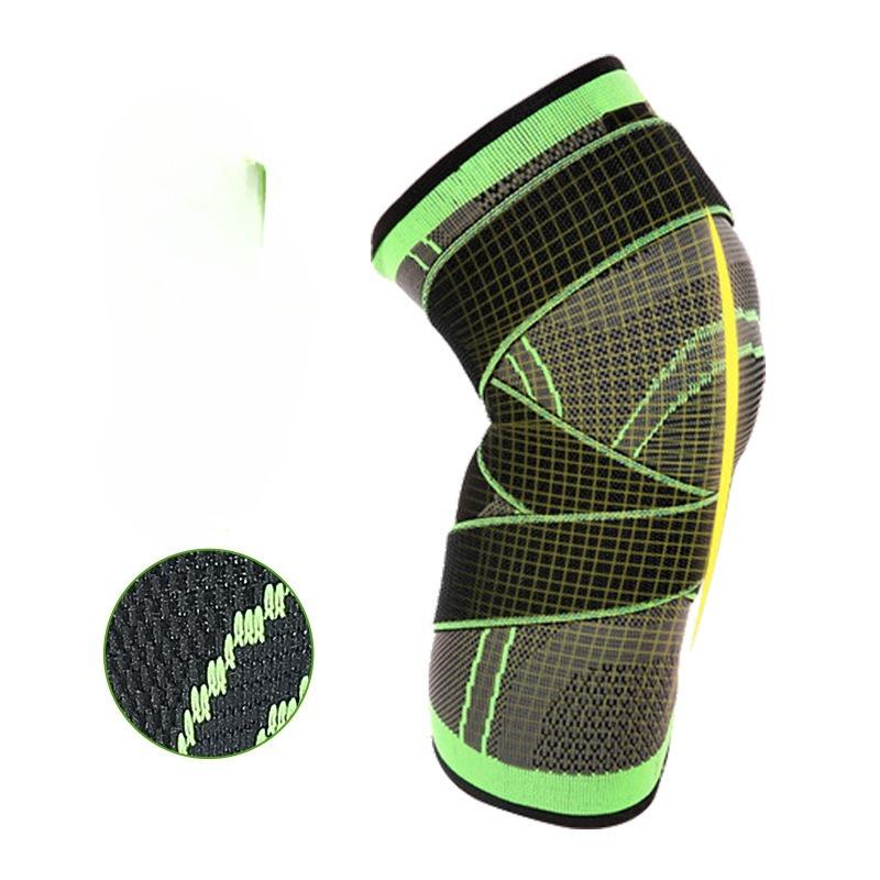 Sport Schutzausrüstung Laufen und Radfahren Basketball Atmungsaktiver Riemen Kniepolster Rutschfest Warm Nylon Gestrickte Kompressions-Kniepolster