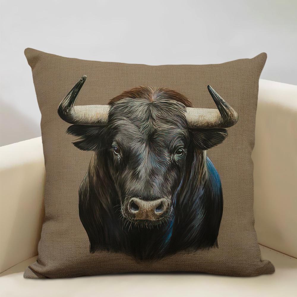 Animal Series Cushion Cover Nice Cow Sofa Decorative Pillow Cover Custom Pillow Case Outdoor Leisure Chair Waist Pillow Case