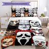 3pcs Custom Name Halloween horror Bedding Set Duvet Cover Closure Includes 1 Duvet Cover & 2 Pillowcases, Soft and Comfortable for All Seasons.