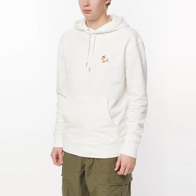 Maison Kitsune Ss22 Logo Fox Embroidery Drawstring Hoodie Unisex hoodies Ivory IU00355KM0001-P700