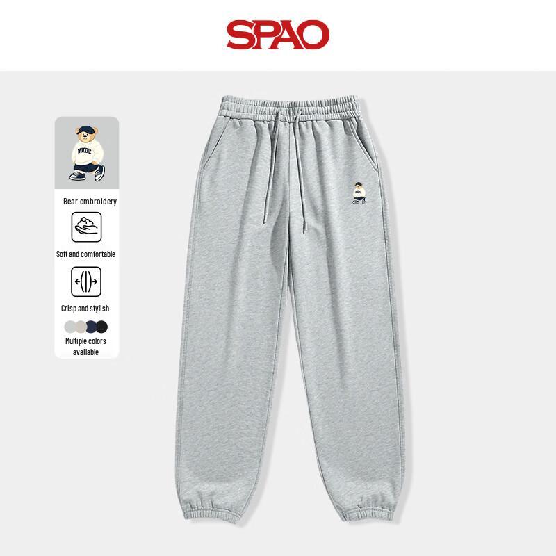 

SPAO Unisex Bear Print Drawstring Jogger Pants 2XL