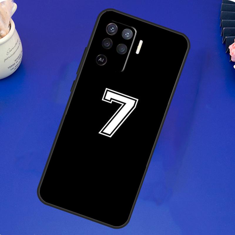 Custom Football Lucky number Case For OPPO A17 A57 A77 A78 A15 A16 A52 A72 A76 A96 A74 A94 A5 A9 A31 A93 A54S A53S A57S
