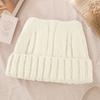 Thick Knit Cat Ear Beanie Hat Women Warm Protection Oversized Fit Slimming Face Effect