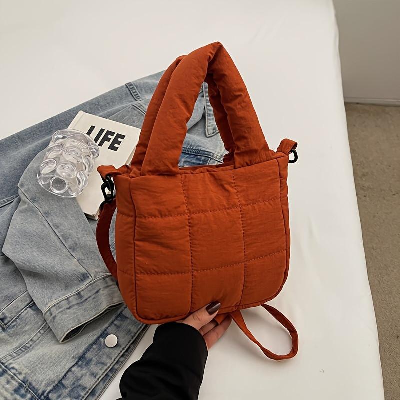 Borsa a tracolla trapuntata in nylon Autunno Inverno Monocolore Borsa a spalla con fodera in poliestere Chiusura con cerniera Pulitura professionale a secco