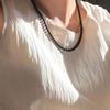 Silver Water Drop Pendant, Titanium Steel Necklace, Women'S Light Luxury Niche High-End Accessories, Long Sweater Chain.